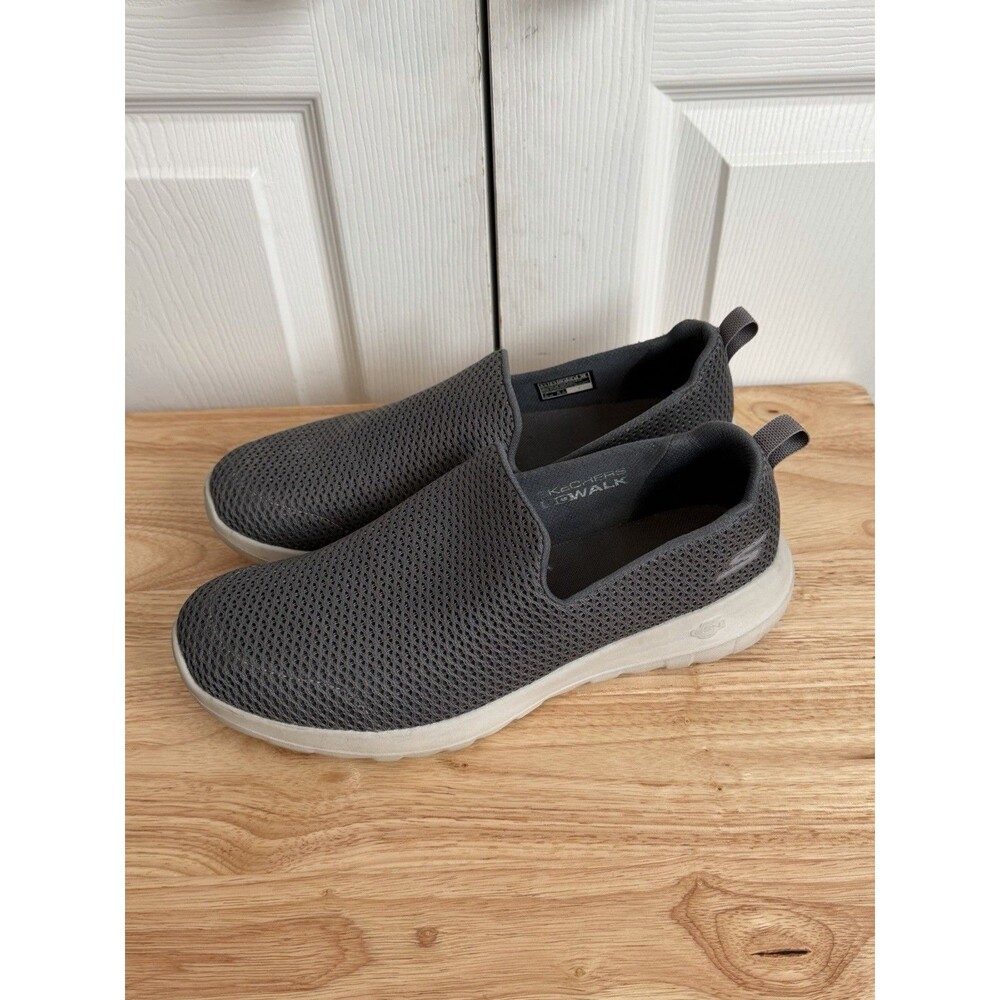 Skechers Size 9.5 Go Walk Max Sneakers Womens Gray Mesh Cushioned Slip On 15600